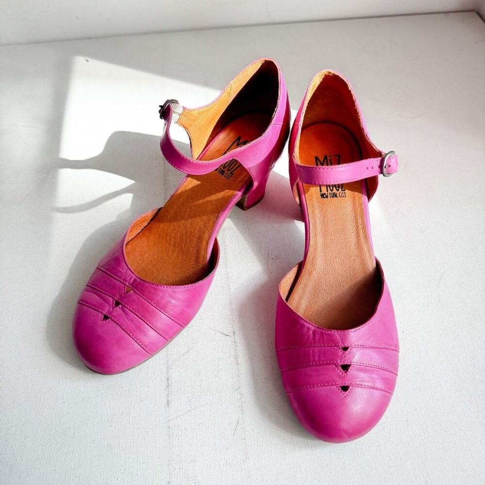 Miz Mooz Barbie Pink Kitten Heel Mary Janes 7 - Picture 3 of 7